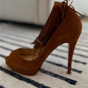 Christian Louboutin Fringe Brown Heels